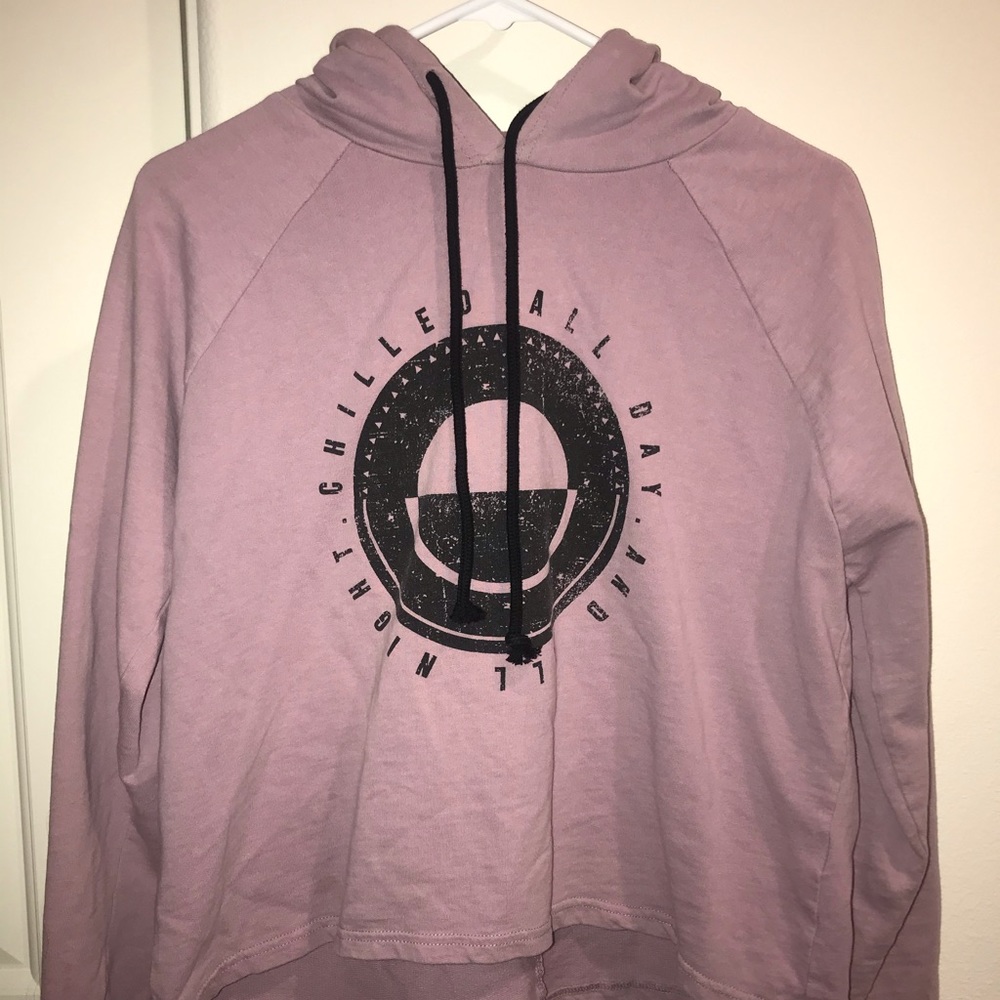 Light purple Oversized crop top sweater